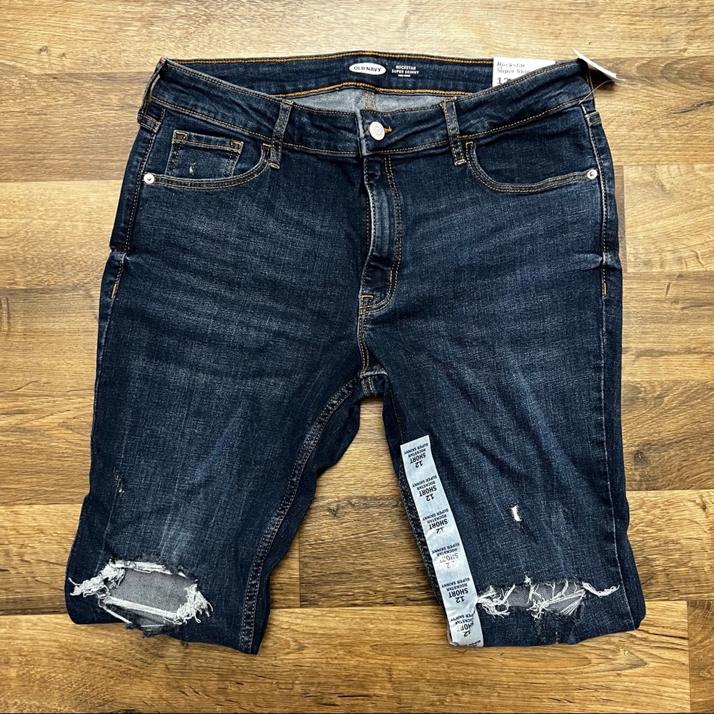 Old Navy Rockstar Distressed Super Skinny Denim Size 12S